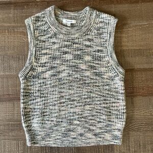 Madewell Gray and Cream Knit Sweater